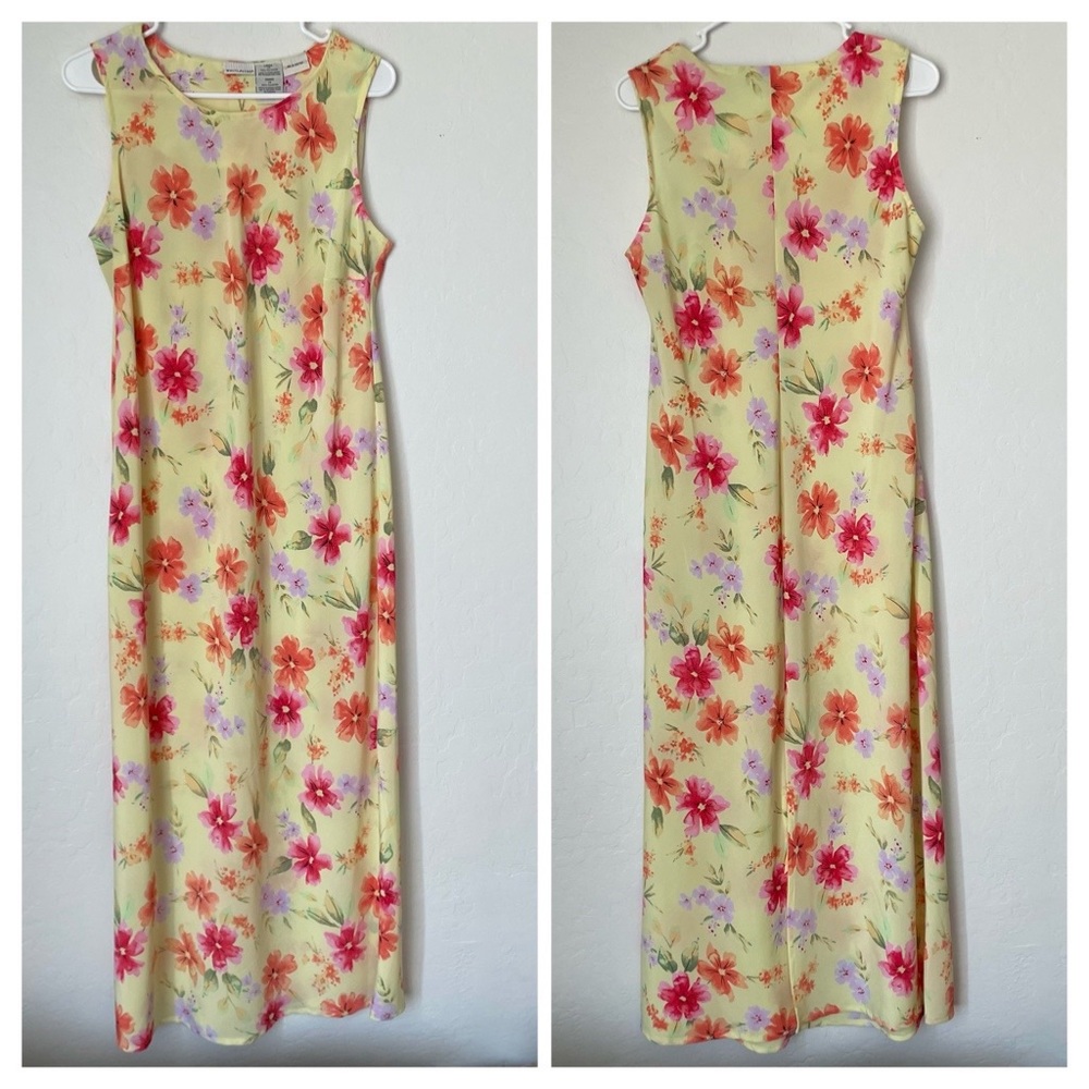 White Stag Floral Semi-Sheer Dress Size 14